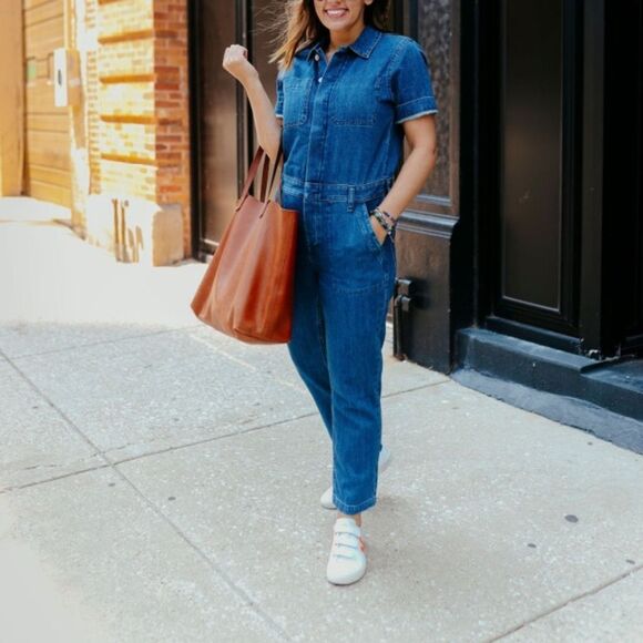 Everlane • Denim soft coverall jumpsuit - Picture 1 of 6
